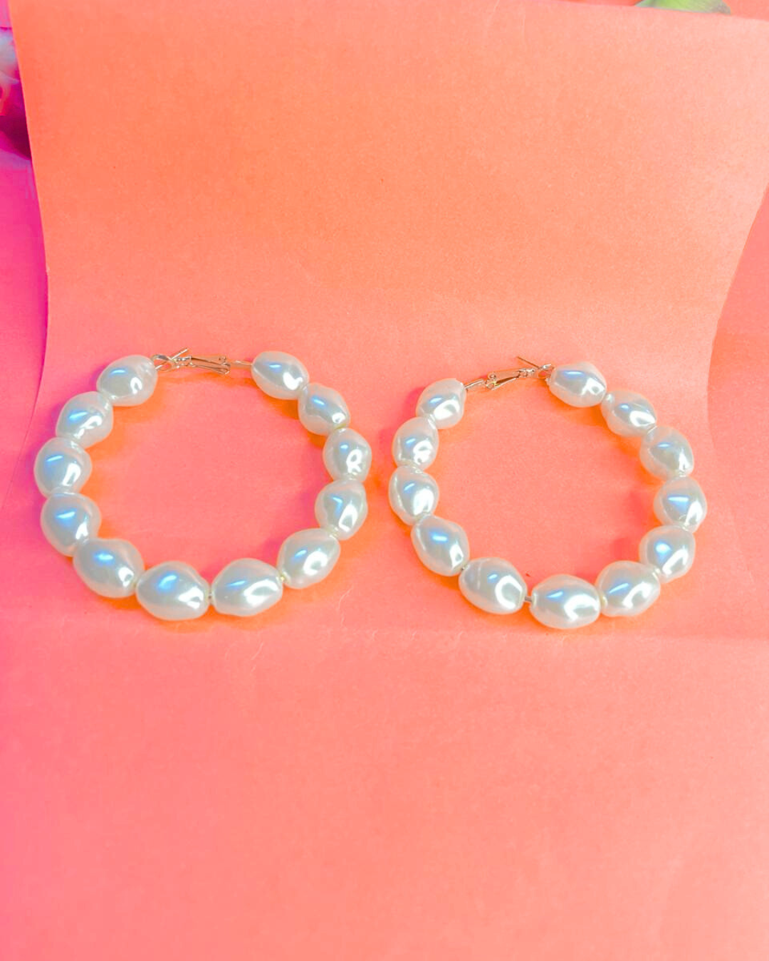 Celeste Pearl Hoops