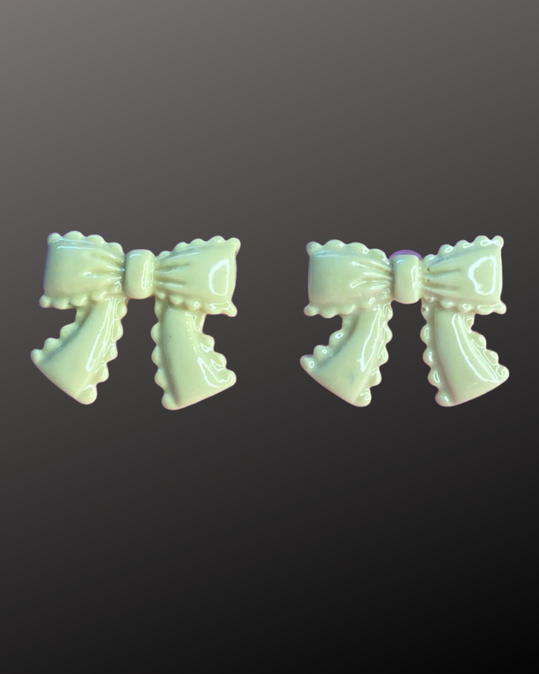 Mint Whimsy Bow Studs