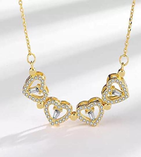 Elegant Rose Gold Heart-Shaped Charm Pendant