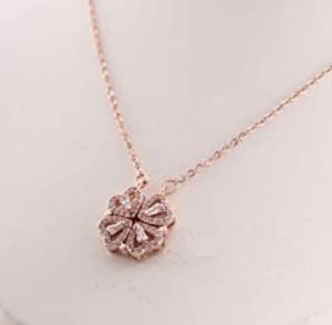 Elegant Rose Gold Heart-Shaped Charm Pendant