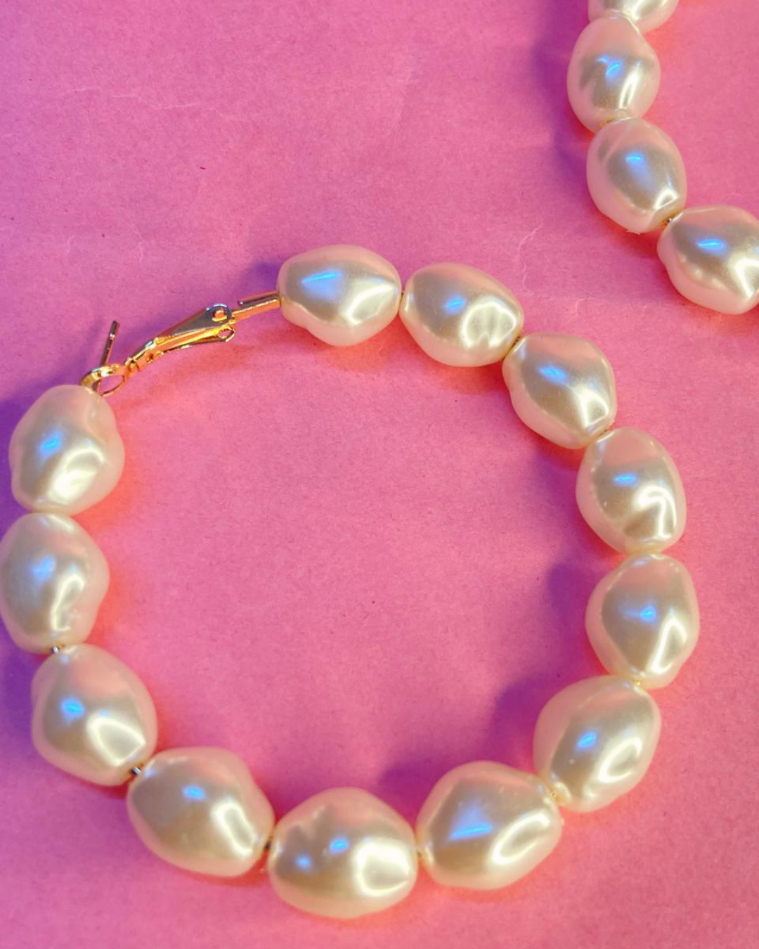 Celeste Pearl Hoops