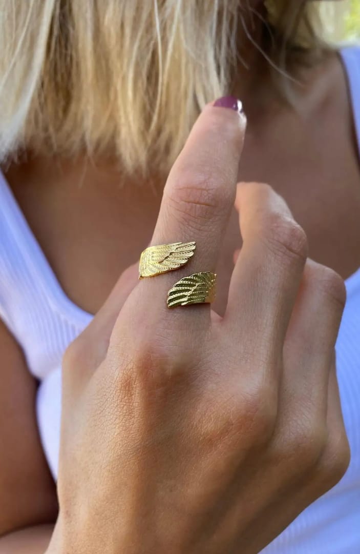 Golden Wing Wrap Ring